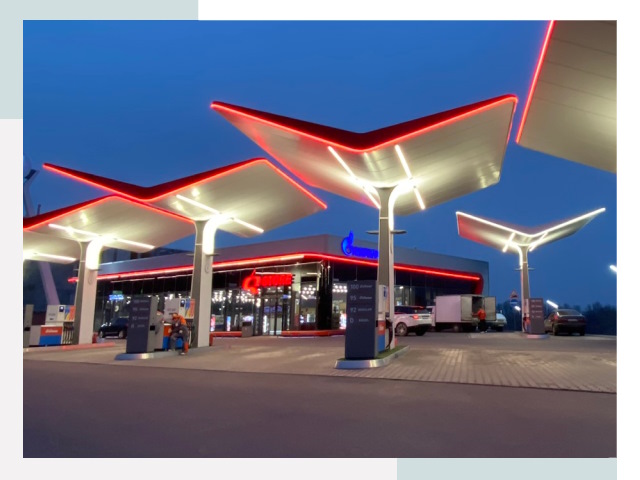 Навесы для АЗС в Рузаевке